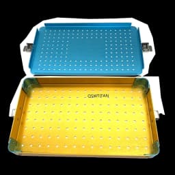 Aluminium Sterilization Case For Opthalmic Dental Surgical Instrument Tools Disinfection Tray Box