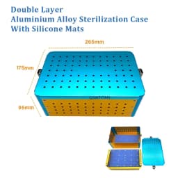 Aluminium Sterilization Case For Opthalmic Dental Surgical Instrument Tools Disinfection Tray Box