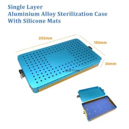 Aluminium Sterilization Case For Opthalmic Dental Surgical Instrument Tools Disinfection Tray Box