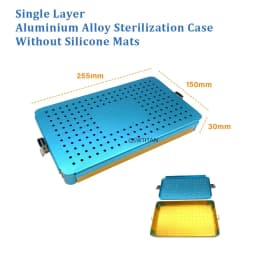 Aluminium Sterilization Case For Opthalmic Dental Surgical Instrument Tools Disinfection Tray Box