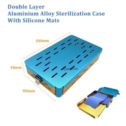Aluminium Sterilization Case For Opthalmic Dental Surgical Instrument Tools Disinfection Tray Box