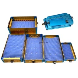 Aluminium Sterilization Case For Opthalmic Dental Surgical Instrument Tools Disinfection Tray Box