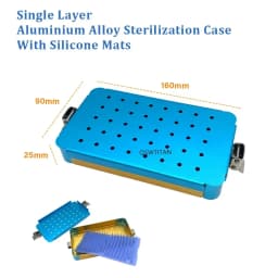 Aluminium Sterilization Case For Opthalmic Dental Surgical Instrument Tools Disinfection Tray Box
