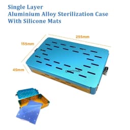 Aluminium Sterilization Case For Opthalmic Dental Surgical Instrument Tools Disinfection Tray Box