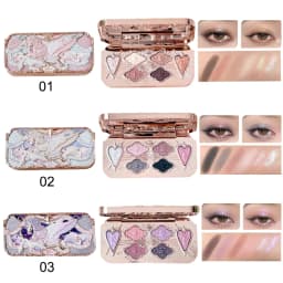 Flower Knows Knight Unicorn 6 Color Satin Eyeshadow Palette Shimmer Matte Long Lasting High Pigment Fairycore Dreamy Makeup