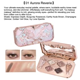 Flower Knows Knight Unicorn 6 Color Satin Eyeshadow Palette Shimmer Matte Long Lasting High Pigment Fairycore Dreamy Makeup