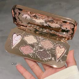 Flower Knows Knight Unicorn 6 Color Satin Eyeshadow Palette Shimmer Matte Long Lasting High Pigment Fairycore Dreamy Makeup