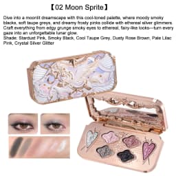 Flower Knows Knight Unicorn 6 Color Satin Eyeshadow Palette Shimmer Matte Long Lasting High Pigment Fairycore Dreamy Makeup