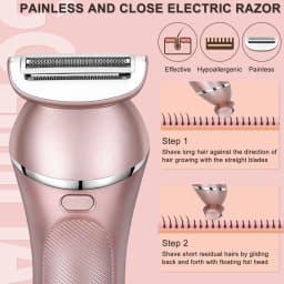 Hatteker 3-in-1 Electric Epilator Set for Women IPX7 Waterproof USB Rechargeable Full Body Hair Remover with LED Display