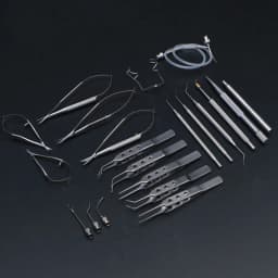 Ophthalmic instrument set needle holding suture corneal scissors ophthalmic forceps stainless steel titanium