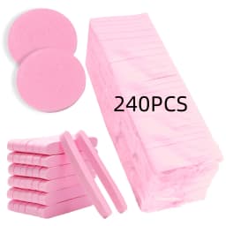 Facial Sponges - 240pcs - Compressed Facial Sponges for Washing The Face, Sponge Pads for Exfoliating Masks, And Makeup Removal.