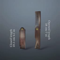 Gracemen Beard Kit - Retro Beard Brush & Premium Folding Comb & Stainless Steel Scissors Grooming Set for Men With Bag & PU Case