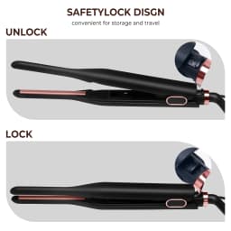 Small Flat Iron for Short Hair Pencil Flat Iron Mini Hair Straightener Ceramic Beard Straightener Tiny Hair Straightening Iron