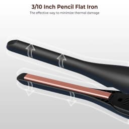 Small Flat Iron for Short Hair Pencil Flat Iron Mini Hair Straightener Ceramic Beard Straightener Tiny Hair Straightening Iron