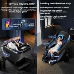 6D AUTO Massage Chair Full Body Massage Zero Gravity Relaxation Recliner with SL-Track Bluetooth Speaker and Heating Function