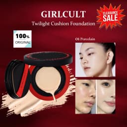 [ClearanceSale] Girlcult Twilight Cushion Foundation,Micro-Light Hydrating Texture,Long-Lasting Wear,Oil-Free Matte Cushion