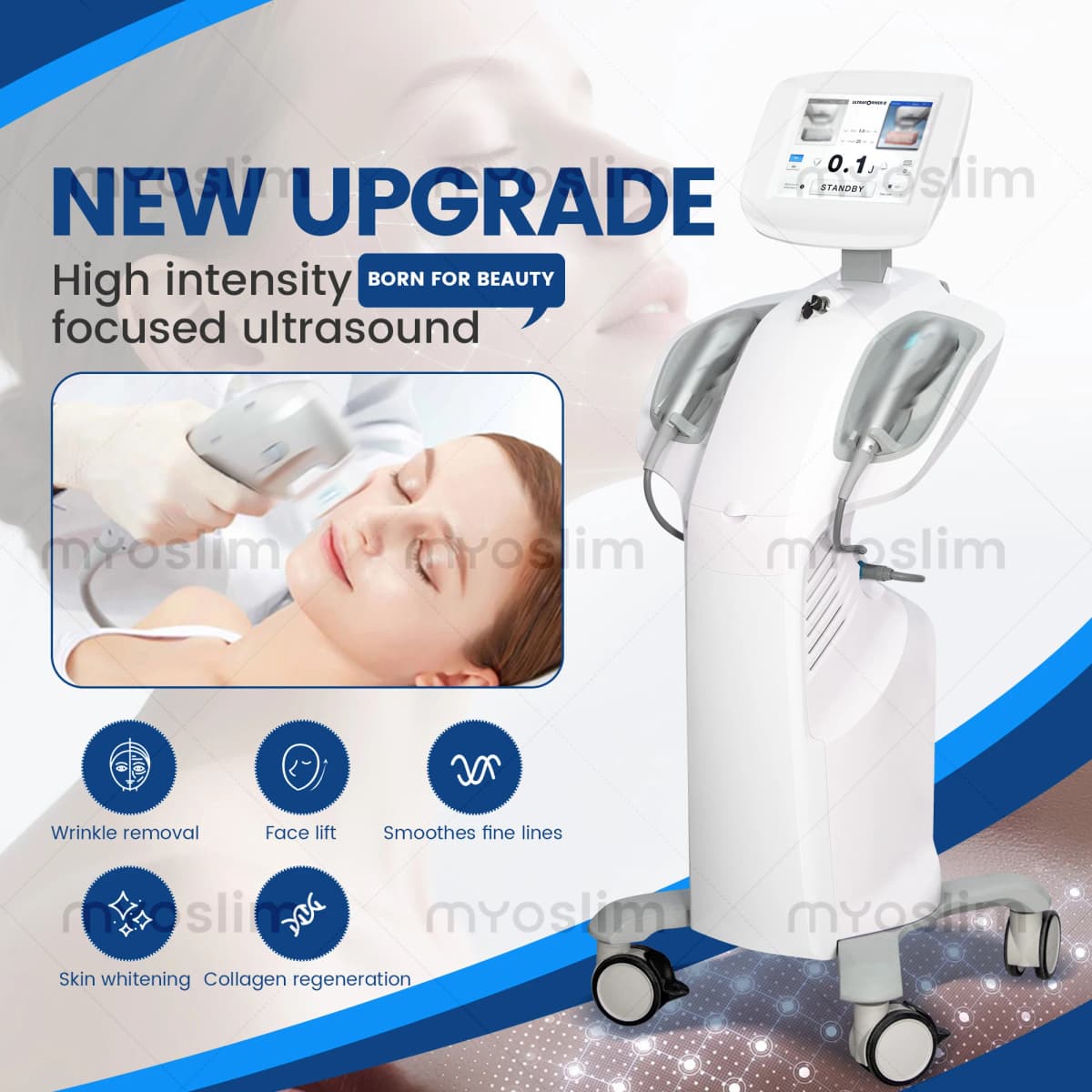7D Multi-Function Home Beauty Device Desktop Facial Lifting Machine for Wrinkle Reduction and Acne Treatment Skin Care