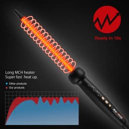 9mm Super Slim MCH Tight Curls Chopstick Wand Ringlet Afro Hair Curler Curling Iron