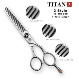 Titan Professional Hair Scissors 5.5 and 6.0 Inch Barber Scissors Cutting Thinning Scissors