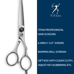 Titan Professional Hair Scissors 5.5 and 6.0 Inch Barber Scissors Cutting Thinning Scissors