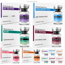 Six Peptide Ampoule Hyaluronic Acid Serum for Face Dr.Pen EGF Acne Solution Snail Extract Moisturizing Skin Care Korean 10pcs