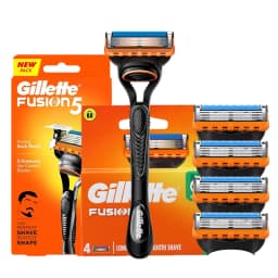 Gillette Fusion 5 Razor Men's Shaving Set 5 Layers Safety Manual Shaving Head Anti-Friction Blade Beard Shaver Refills Self Care