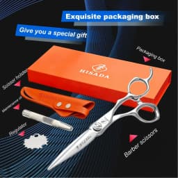 HISADA Hairdressing Scissors 6.0 Inch Scissors VG10 Material High End Salon Hair Cutting Professional Hairdressing Scissors
