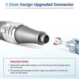 DermaPen with 12pcs Cartridge for Home Use - 0.25mm Derma Roller Pen for Women Men