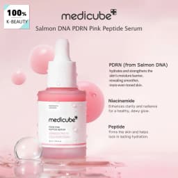 Medicube Salmon DNA PDRN Pink Peptide Serum,Smooth&Fast-Absorbing,Refreshing&Non-Sticky,Korean Skincare,K-Beauty,Korean Makeup