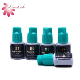 Original 5 Bottles Korea IB Ibeauty Hyper Bond 0.5s Glue Fast Drying Eyelash Extensions Glue Cyan Cap 5ml False Lash Makeup Tool