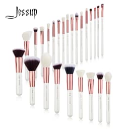 Jessup 25pcs Professional Makeup Brushes set Make up Brush Tools kit Foundation set Powder Blushes Beauty Pearl White T215