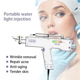 U225 Stainless Steel & Plastic Portable Mesotherapy Gun Needleless Anti-Aging Crystal Skin Scalp Face Rejuvenation
