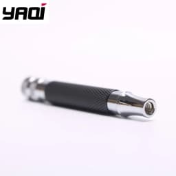 Yaqi Black and Chrome Color Brass Safety Razor Handle for Mens