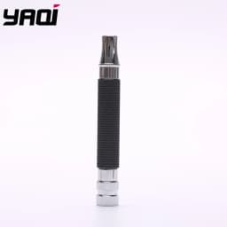 Yaqi Black and Chrome Color Brass Safety Razor Handle for Mens