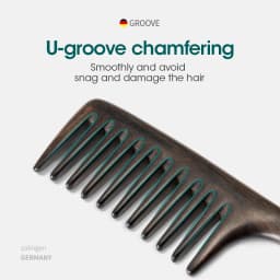 MR.GREEN Natural Wood Comb Wide Tooth Wet Hair Combs Anti-Static Styling Comb for Long Hair Head Acupuncture Point Massage