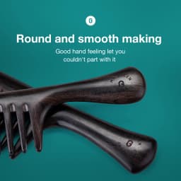 MR.GREEN Natural Wood Comb Wide Tooth Wet Hair Combs Anti-Static Styling Comb for Long Hair Head Acupuncture Point Massage