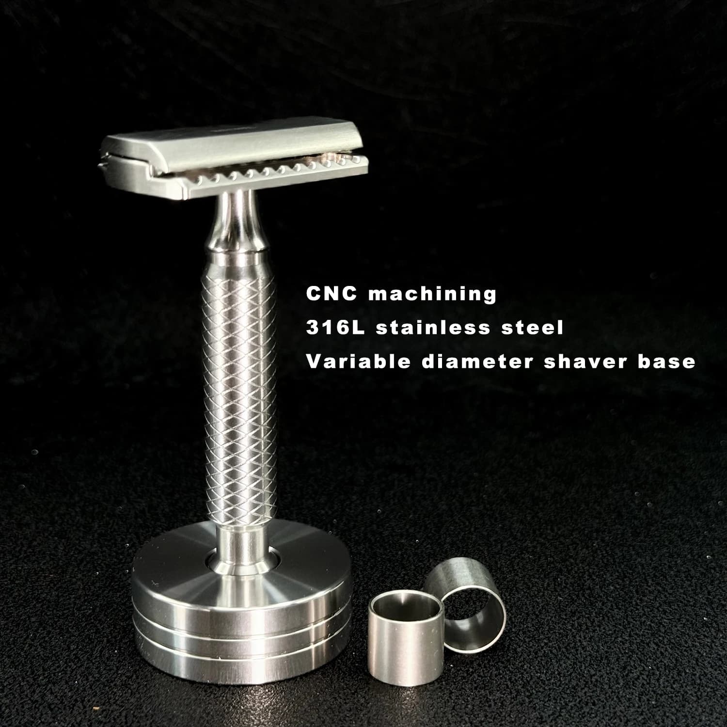 CNC Process 316L Stainless Steel Variable Diameter Shaver Base Razor Stand