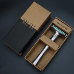 XUANFENG Zinc Alloy Traditional Double Sided Blade Shaver Men's Hand Knife Shaver Packaging Box of 5 Blades