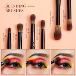 Jessup Eye Brushes Set, 16pcs Makeup Brushes, Synthetic Precision Eyebrow Brush Eyeshadow Blending Concealer Eyeliner T272