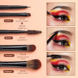 Jessup Eye Brushes Set, 16pcs Makeup Brushes, Synthetic Precision Eyebrow Brush Eyeshadow Blending Concealer Eyeliner T272