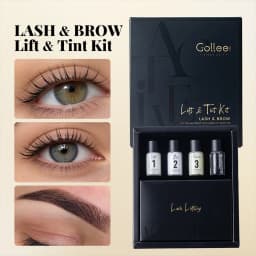 Gollee Lash and Eyebrow Tinting Perm Kit Eyelashes Perm Semi-permanent Lash Lift Kit Eyelash Enhancer 4-6 Weeks Lasting Makeup