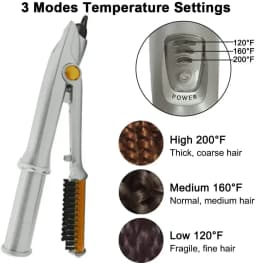 Hair Curling Iron Max 2-Way Rotating Hair Curler 2 In 1 Electric Heating Straightening Hair Curler Brushes Instyler Professional