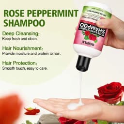 GOIPLE 2-in-1 Rose & Peppermint Shampoo and Rose Spray Set - Deep Clean & Conditioner for Locs, Dreadlocks, and Twists - Anti-Itch, Anti-Frizz, Banish Build-Up Scalp Treatment - Natural Plant Extract - 12.17oz + 3.4oz