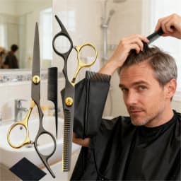 Hair Scissors, High-Quality Steel Cutting Set, 11 Pieces