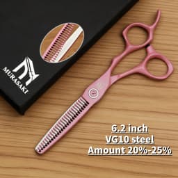 MURASAKI 6.2 inch Hairdressing Scissors, Japanese VG10 Steel Professional Barber Shears, Salon High Quality Hair Cutting Machine