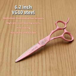 MURASAKI 6.2 inch Hairdressing Scissors, Japanese VG10 Steel Professional Barber Shears, Salon High Quality Hair Cutting Machine
