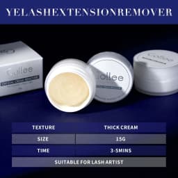 Gollee Eyelash Extension Remover New Formula 1Min Fast Dissolve No Damage to Natural Lash Professional Adhesive Remover Supplies