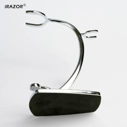 iRAZOR Shaving Bowl and Stand Set with Magnetic Base - 304 Steel Bowl & Chrome Plated Alloy Stand,Fit Most Razors and Brushes