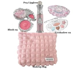Flower knows bunny Collection Makeup Set Eyeshadow Palette Blush Lip Gloss Makeup Bag Matte Glow Shimmer Eye Shadow Kit