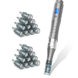 Microneedle Derma Roller Derma Pen M8 with 22pcs Needle Cartridges 0.25mm Microneedle Skin Care Tool for Men Women Home Use